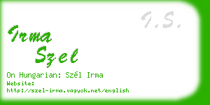 irma szel business card